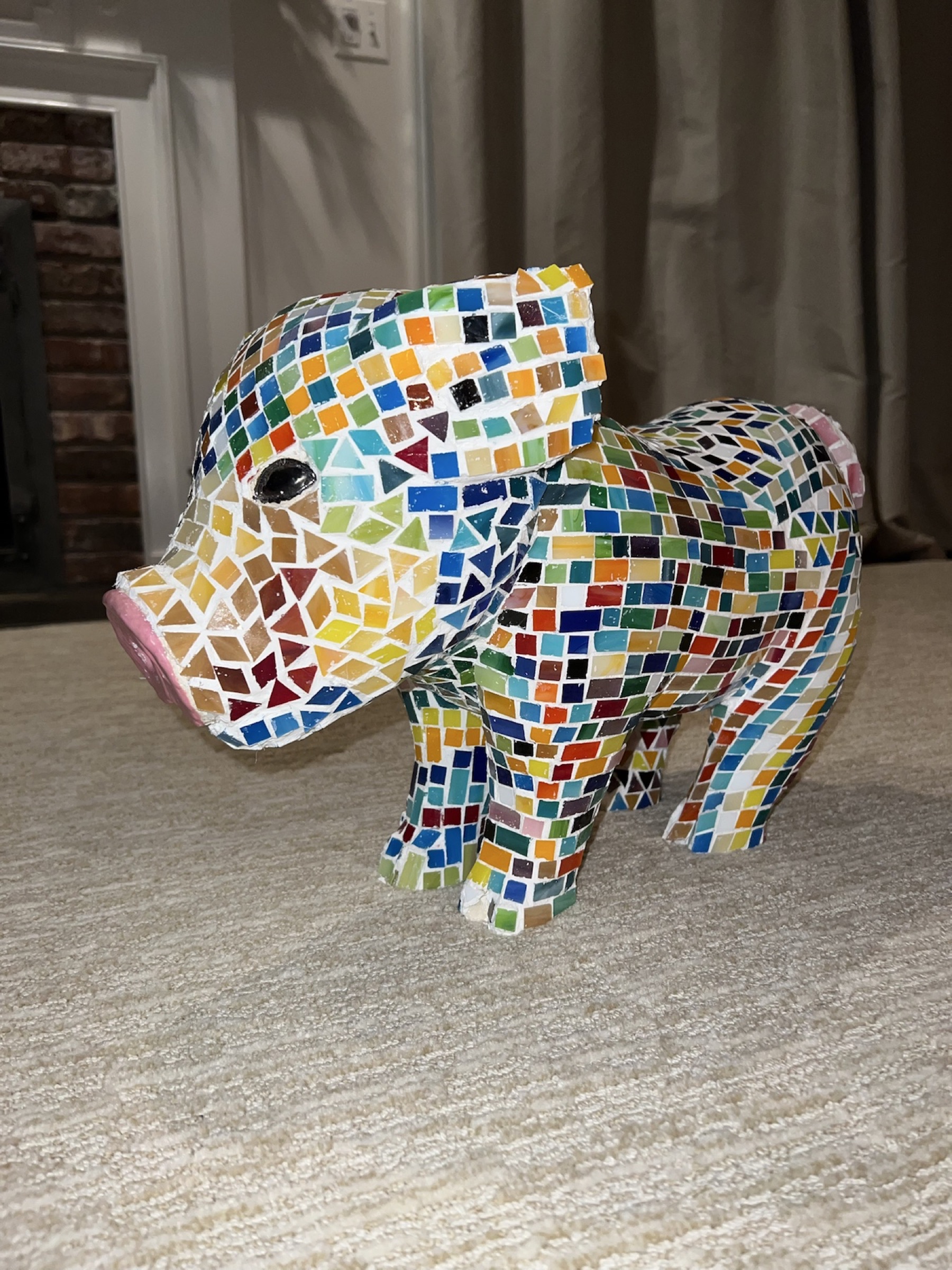 Pigment, glass mosaic on ceramic, Fall 2022