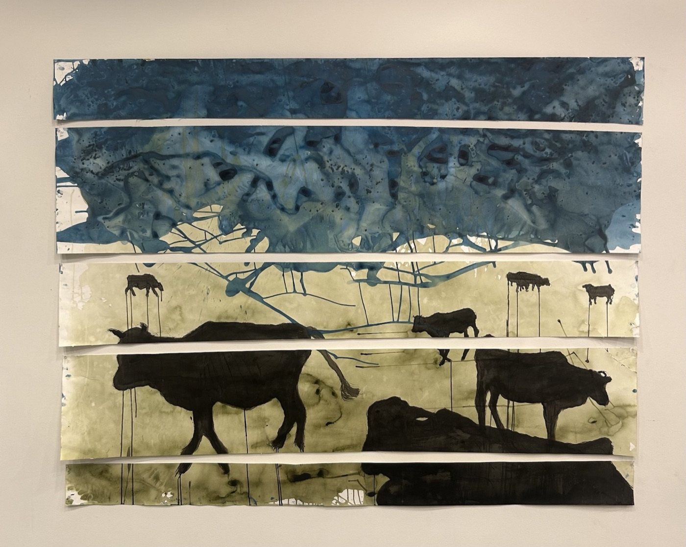 Herd, acrylic paint and India ink, Spring 2024