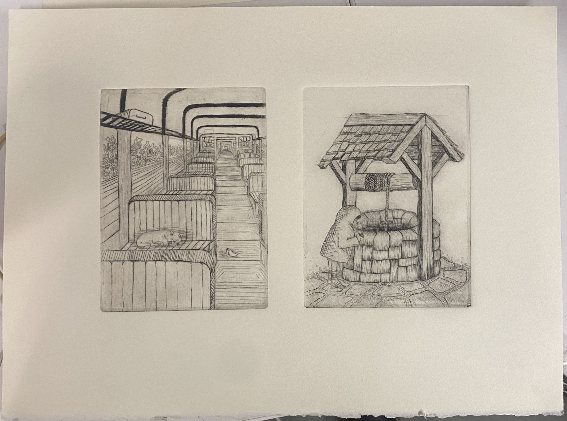 Missing, intaglio print, Spring 2023