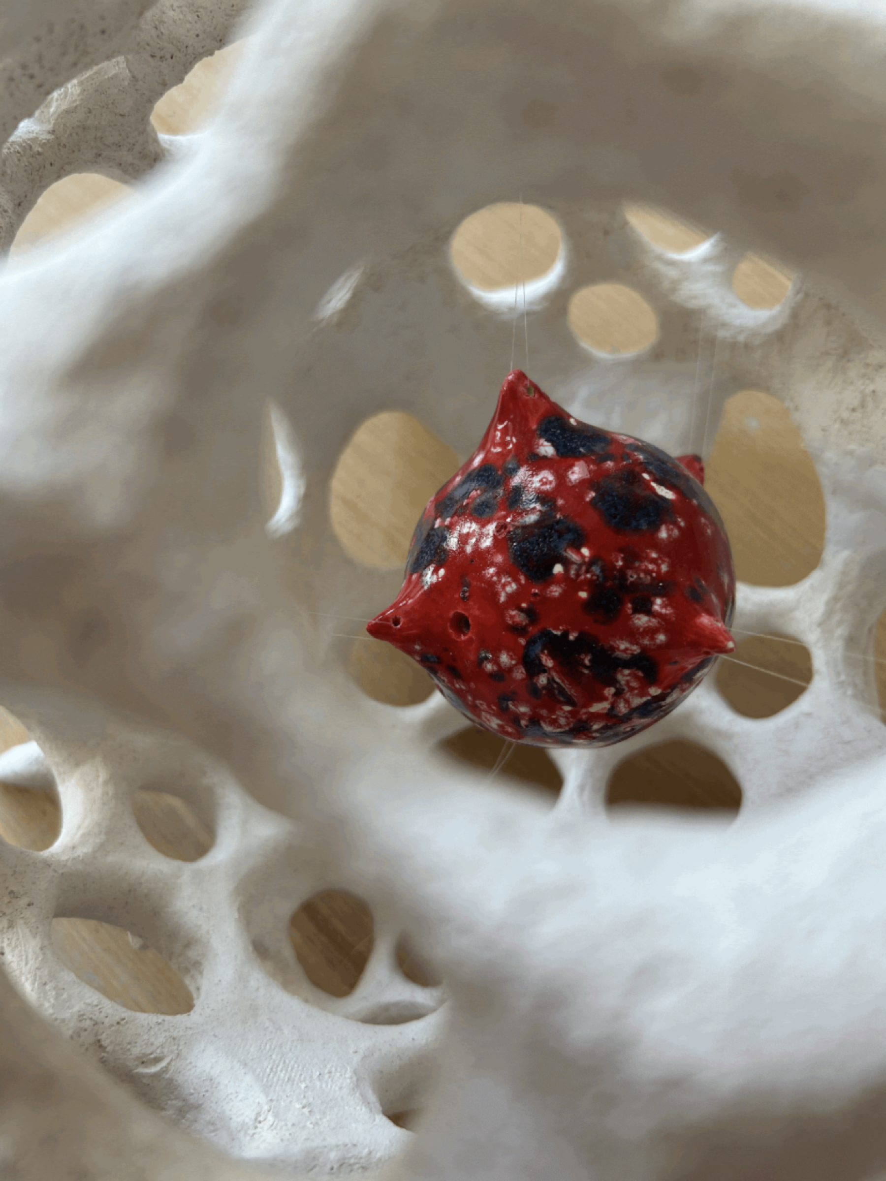 Microcosm 2, handbuilt ceramic and glazed slipcast, Spring 2024